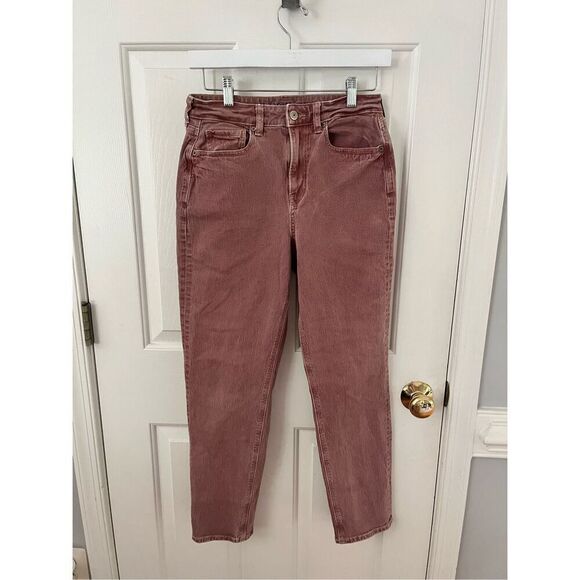 American Eagle Washed Mauve Mom Jeans sz 4 EUC - Picture 1 of 6